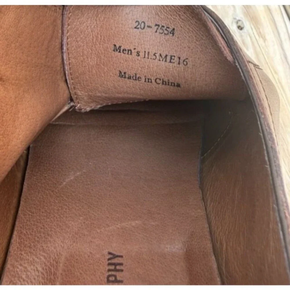 Johnston & Murphy Double Monk Strap Brown Leather Dress Shoes Mens 11.5M Flex